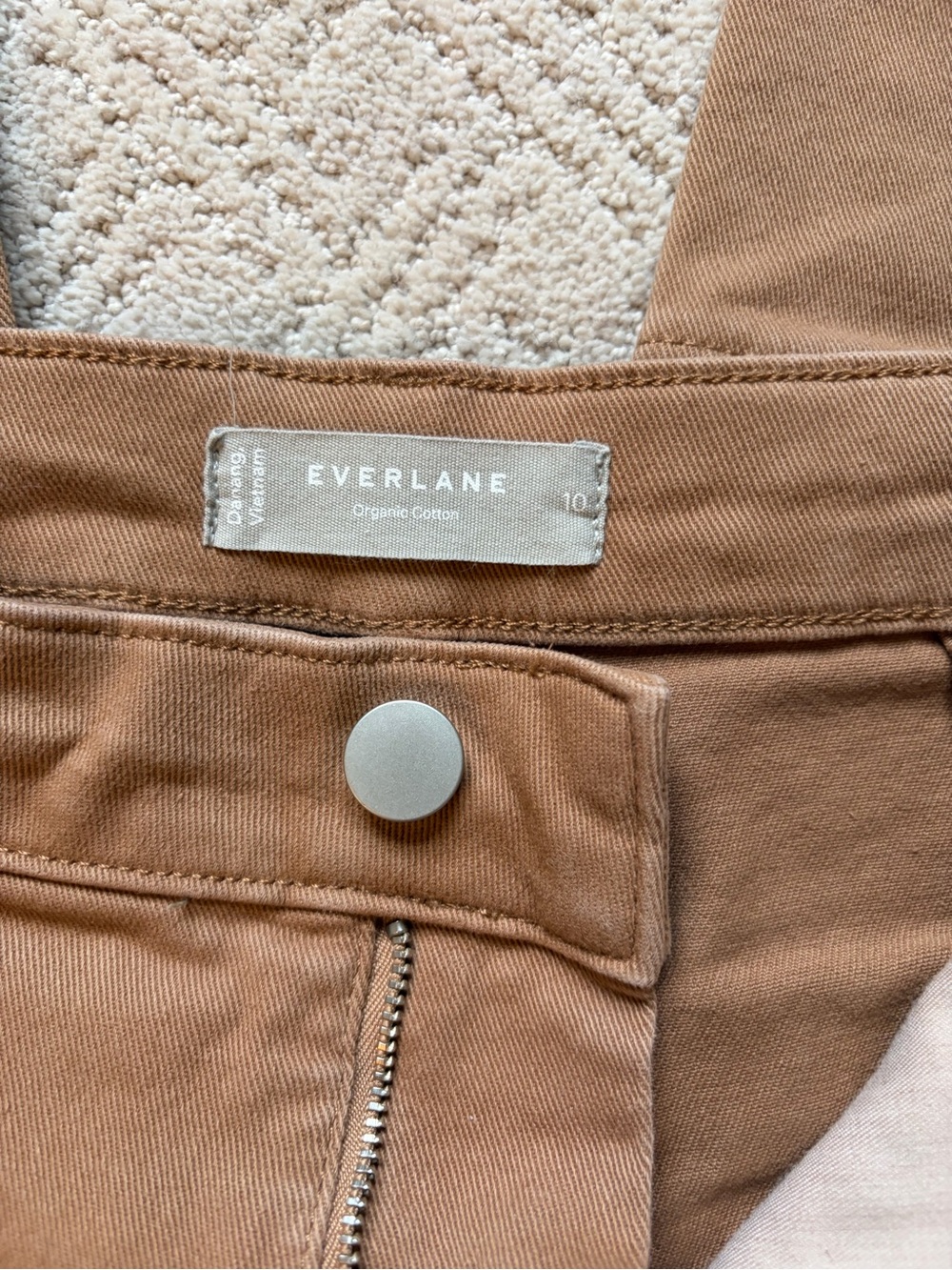 Everlane Barrel Jeans in Camel Brown